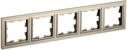 Рамка универсальная IEK Brite РУ-5-БрШ 5-м. шампань фото Рамка универсальная IEK Brite РУ-5-БрШ 5-м. шампань картинка